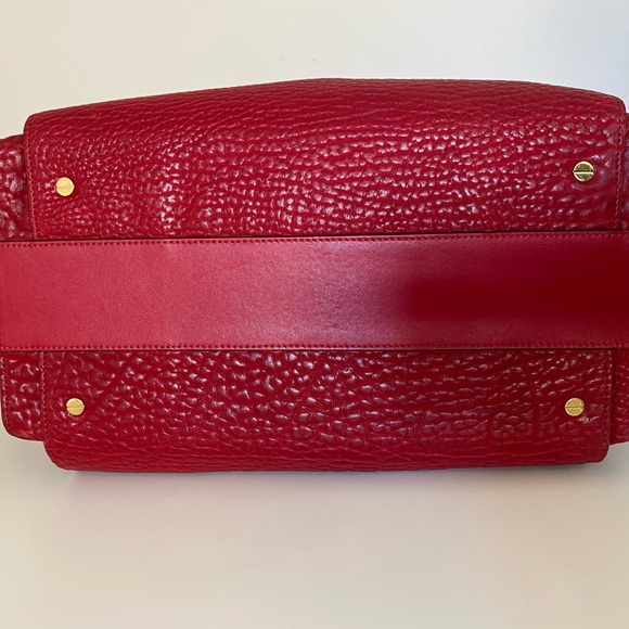 Chloe Dree RED Pebbled Leather Satchel Handbag - Picture 15 of 16